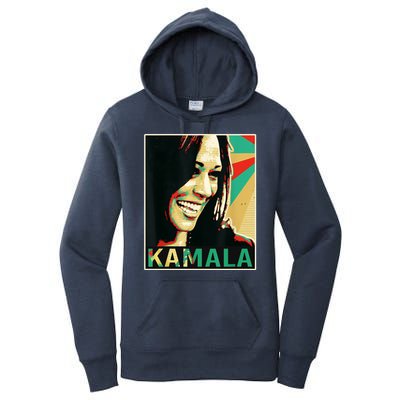 Kamala Harris Retro Portrait Women's Pullover Hoodie