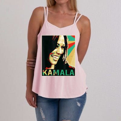 Kamala Harris Retro Portrait Women's Strappy Tank