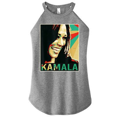 Kamala Harris Retro Portrait Women's Perfect Tri Rocker Tank