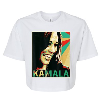 Kamala Harris Retro Portrait Bella+Canvas Jersey Crop Tee