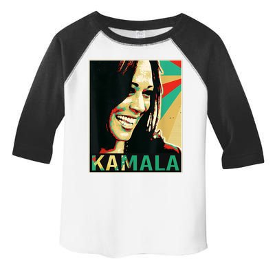 Kamala Harris Retro Portrait Toddler Fine Jersey T-Shirt