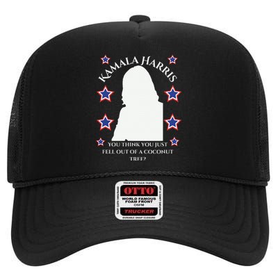 Kamala Harris Runs For First Lady President Usa Support High Crown Mesh Back Trucker Hat