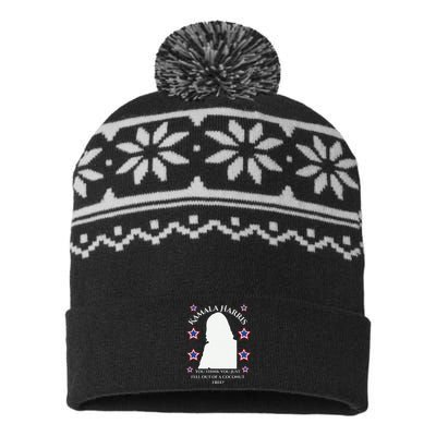 Kamala Harris Runs For First Lady President Usa Support USA-Made Snowflake Beanie