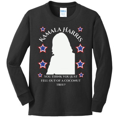 Kamala Harris Runs For First Lady President Usa Support Kids Long Sleeve Shirt