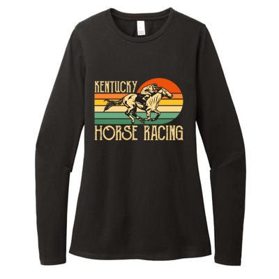 Kentucky Horse Racing Fan Retro Derby Racing Festival Party Gift Womens CVC Long Sleeve Shirt