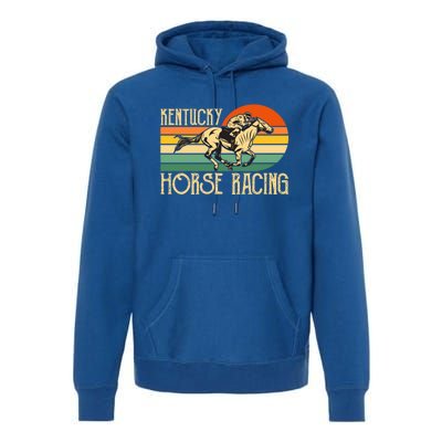 Kentucky Horse Racing Fan Retro Derby Racing Festival Party Gift Premium Hoodie