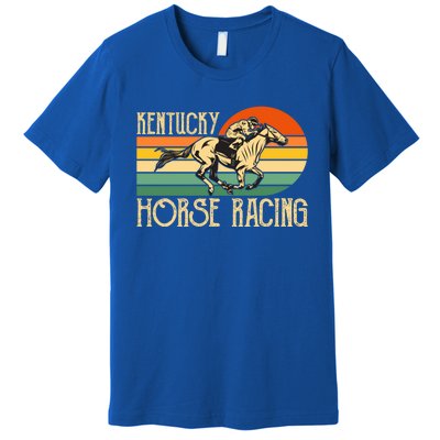 Kentucky Horse Racing Fan Retro Derby Racing Festival Party Gift Premium T-Shirt