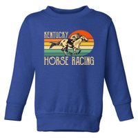 Kentucky Horse Racing Fan Retro Derby Racing Festival Party Gift Toddler Sweatshirt