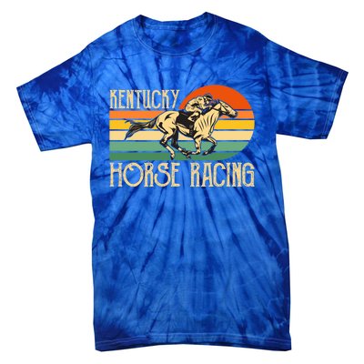 Kentucky Horse Racing Fan Retro Derby Racing Festival Party Gift Tie-Dye T-Shirt