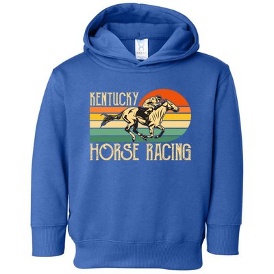 Kentucky Horse Racing Fan Retro Derby Racing Festival Party Gift Toddler Hoodie