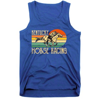 Kentucky Horse Racing Fan Retro Derby Racing Festival Party Gift Tank Top