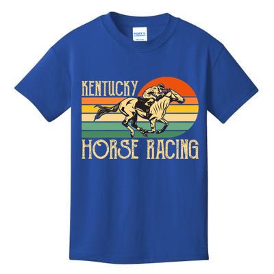 Kentucky Horse Racing Fan Retro Derby Racing Festival Party Gift Kids T-Shirt