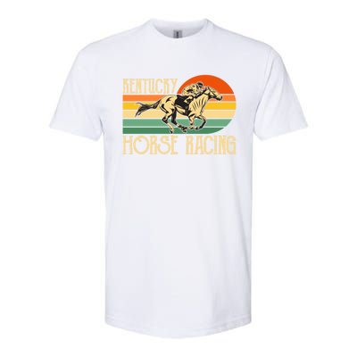 Kentucky Horse Racing Fan Retro Derby Racing Festival Party Gift Softstyle CVC T-Shirt