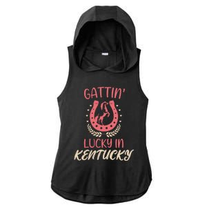 Kentucky Horse Racing Lucky Betting Riding Fun Derby Day Gift Ladies PosiCharge Tri-Blend Wicking Draft Hoodie Tank