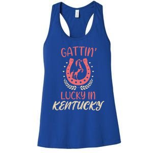 Kentucky Horse Racing Lucky Betting Riding Fun Derby Day Gift Women's Racerback Tank