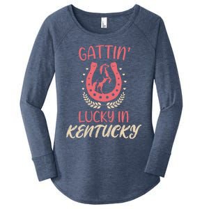 Kentucky Horse Racing Lucky Betting Riding Fun Derby Day Gift Women's Perfect Tri Tunic Long Sleeve Shirt