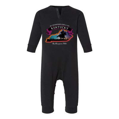 Kentucky Horse Racing Souvenir Great Gift Infant Fleece One Piece