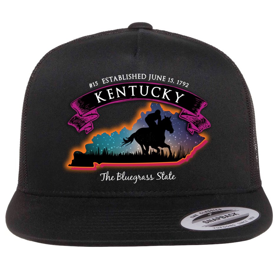 Kentucky Horse Racing Souvenir Great Gift Flat Bill Trucker Hat