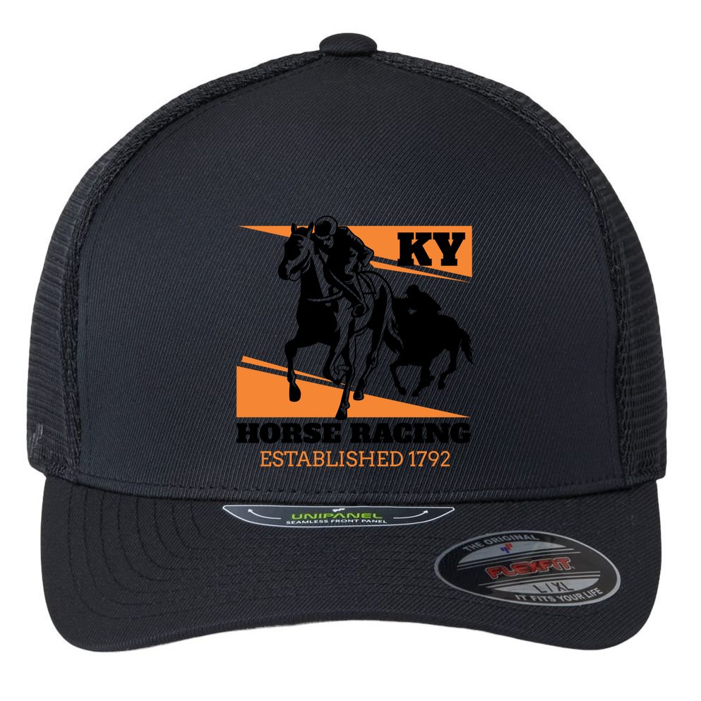 Kentucky Horse Racing Vintage Ky Derby Horse Jockey Costume Cool Gift Flexfit Unipanel Trucker Cap