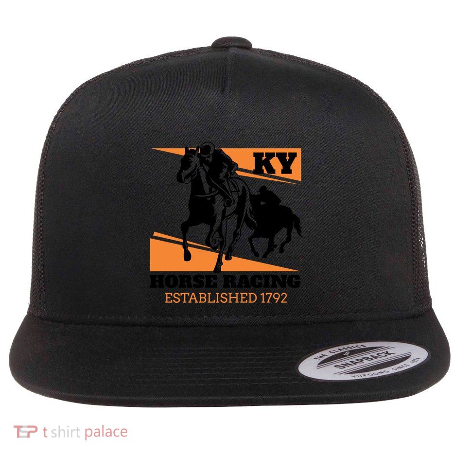 Kentucky Horse Racing Vintage Ky Derby Horse Jockey Costume Cool Gift Flatbill Hat
