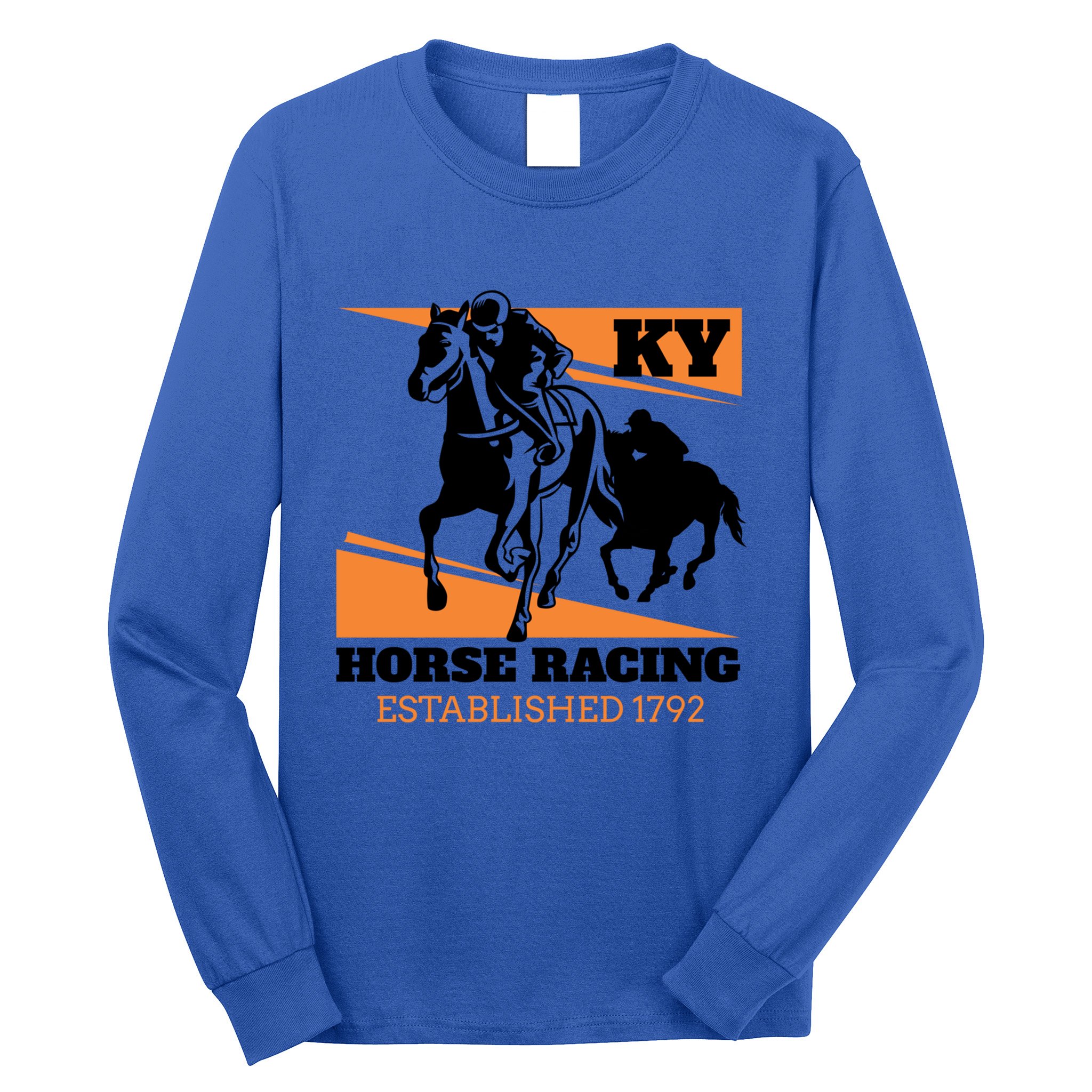 Kentucky Horse Racing Vintage Ky Derby Horse Jockey Costume Cool Gift Long Sleeve Shirt