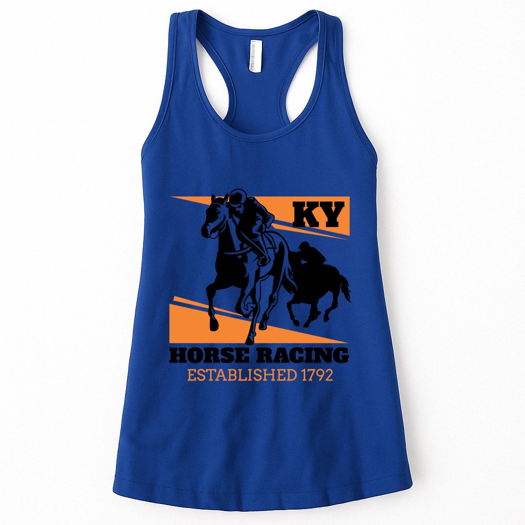 Kentucky Horse Racing Vintage Ky Derby Horse Jockey Costume Cool Gift Womens Tank Top