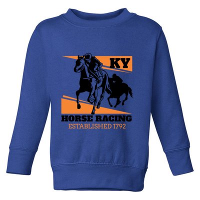 Kentucky Horse Racing Vintage Ky Derby Horse Jockey Costume Cool Gift Toddler Sweatshirt