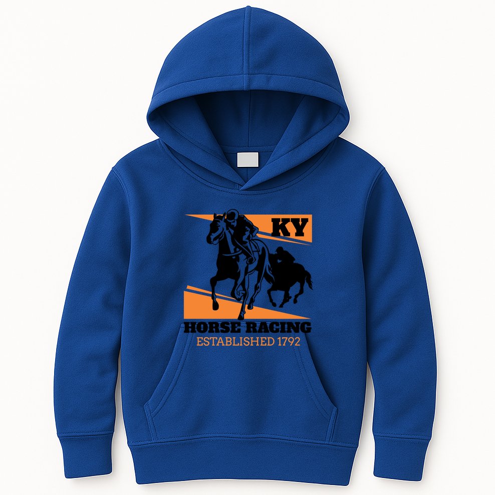 Kentucky Horse Racing Vintage Ky Derby Horse Jockey Costume Cool Gift Kids Hoodie