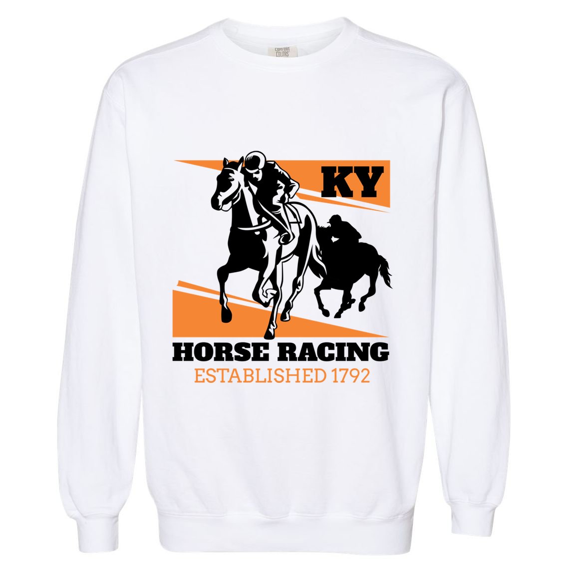 Kentucky Horse Racing Vintage Ky Derby Horse Jockey Costume Cool Gift Garment-Dyed Sweatshirt
