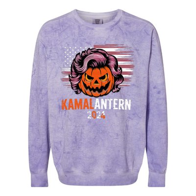 Kamala Harris Retro Halloween Jack O Lantern Flag 2024 Colorblast Crewneck Sweatshirt