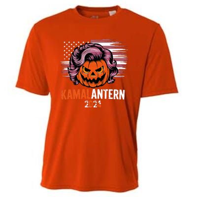 Kamala Harris Retro Halloween Jack O Lantern Flag 2024 Cooling Performance Crew T-Shirt