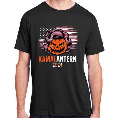 Kamala Harris Retro Halloween Jack O Lantern Flag 2024 Adult ChromaSoft Performance T-Shirt