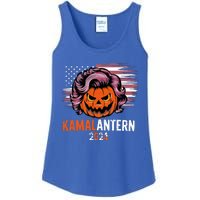 Kamala Harris Retro Halloween Jack O Lantern Flag 2024 Ladies Essential Tank