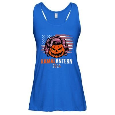 Kamala Harris Retro Halloween Jack O Lantern Flag 2024 Ladies Essential Flowy Tank