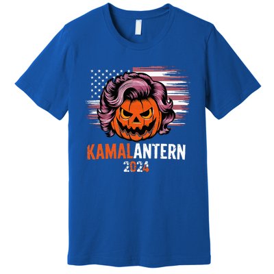 Kamala Harris Retro Halloween Jack O Lantern Flag 2024 Premium T-Shirt