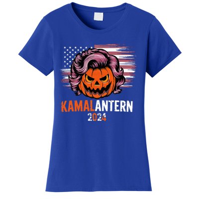 Kamala Harris Retro Halloween Jack O Lantern Flag 2024 Women's T-Shirt