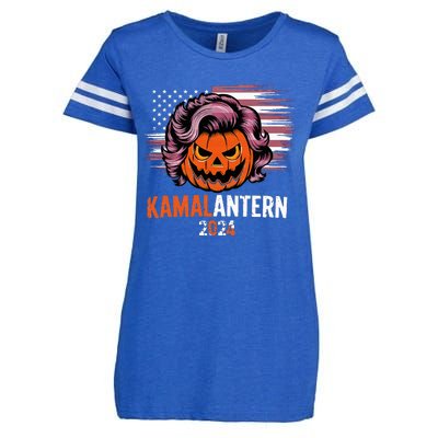 Kamala Harris Retro Halloween Jack O Lantern Flag 2024 Enza Ladies Jersey Football T-Shirt