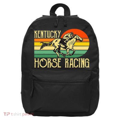 Kentucky Horse Racing Fan Retro Derby Racing Festival Party 16 in Basic Backpack