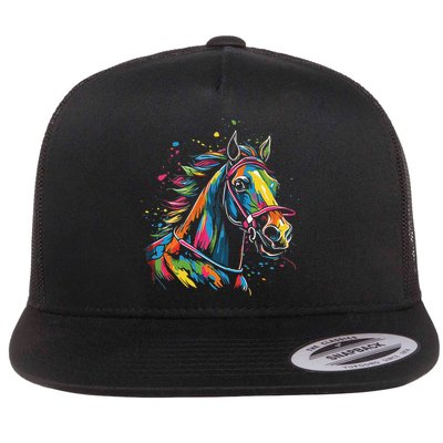 Kentucky Horse Racing Painting Derby Horse Jockey Costume Flatbill Hat