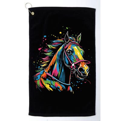 Kentucky Horse Racing Painting Derby Horse Jockey Costume Golf Towel