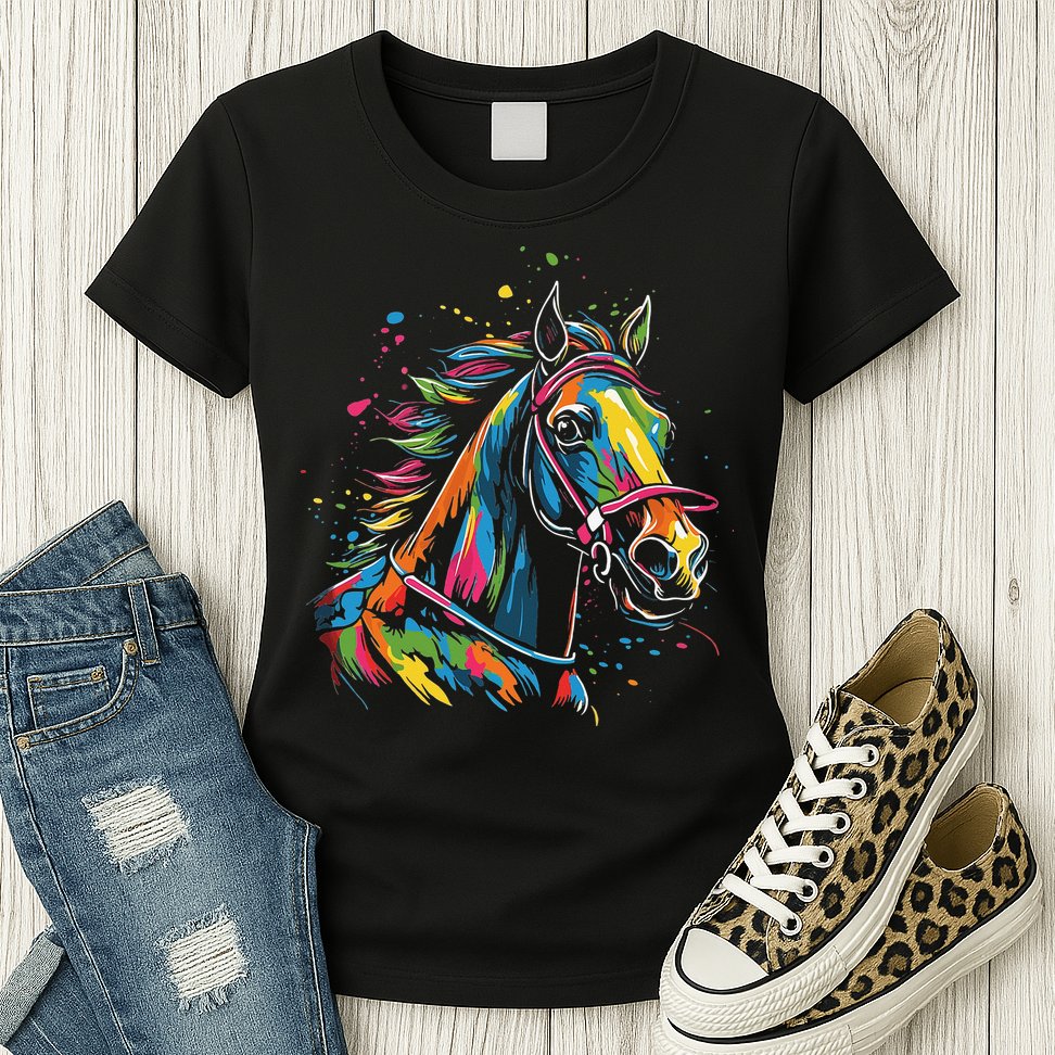 Kentucky Horse Racing Painting Derby Horse Jockey Costume Womens T-Shirt