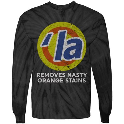 Kamala Harris Removes Nasty Orange Stains Vintage Retro Tie-Dye Long Sleeve Shirt