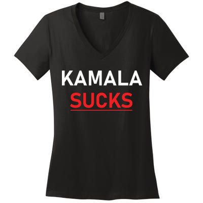 Kamala Harris Sucks Women's V-Neck T-Shirt