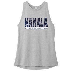 Kamala Harris Shattering The Glass Ceiling Ladies PosiCharge Tri-Blend Wicking Tank