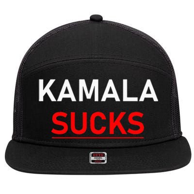 Kamala Harris Sucks 7 Panel Mesh Trucker Snapback Hat