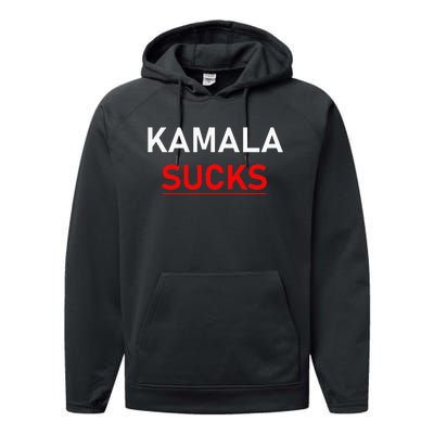 Kamala Harris Sucks Performance Fleece Hoodie