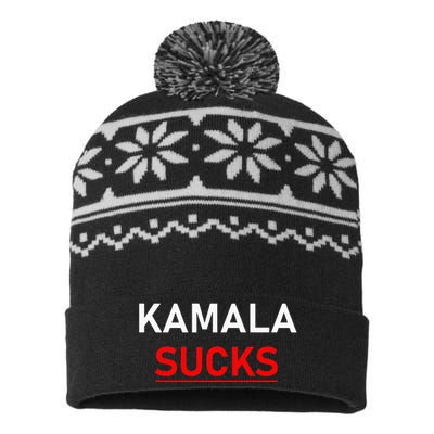 Kamala Harris Sucks USA-Made Snowflake Beanie