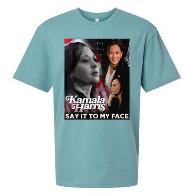 Kamala Harris Say It To My Face Sueded Cloud Jersey T-Shirt