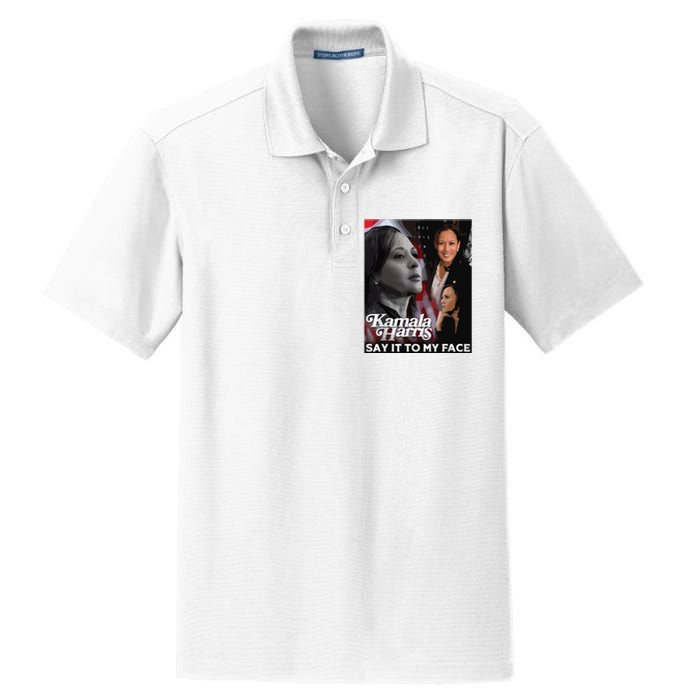 Kamala Harris Say It To My Face Dry Zone Grid Polo