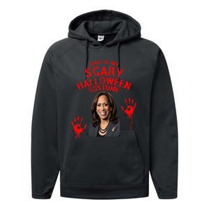 Kamala Harris Scary Halloween Gag President Costume Performance Fleece Hoodie